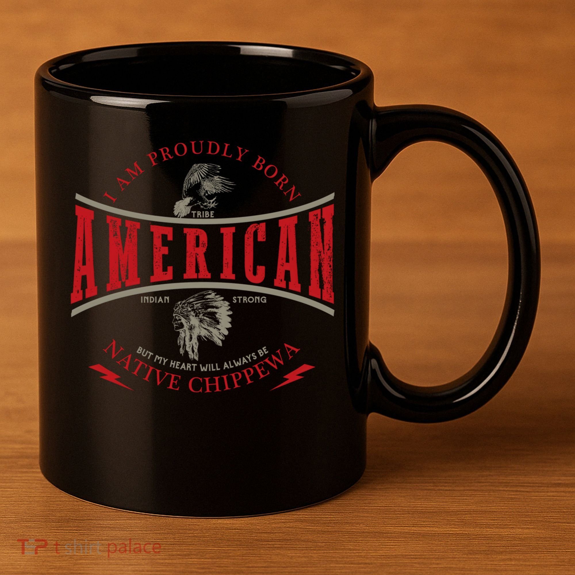 Chippewa Tribe Native American Indian Strong Pride Retro Gift 11oz C Handle Ceramic Mug