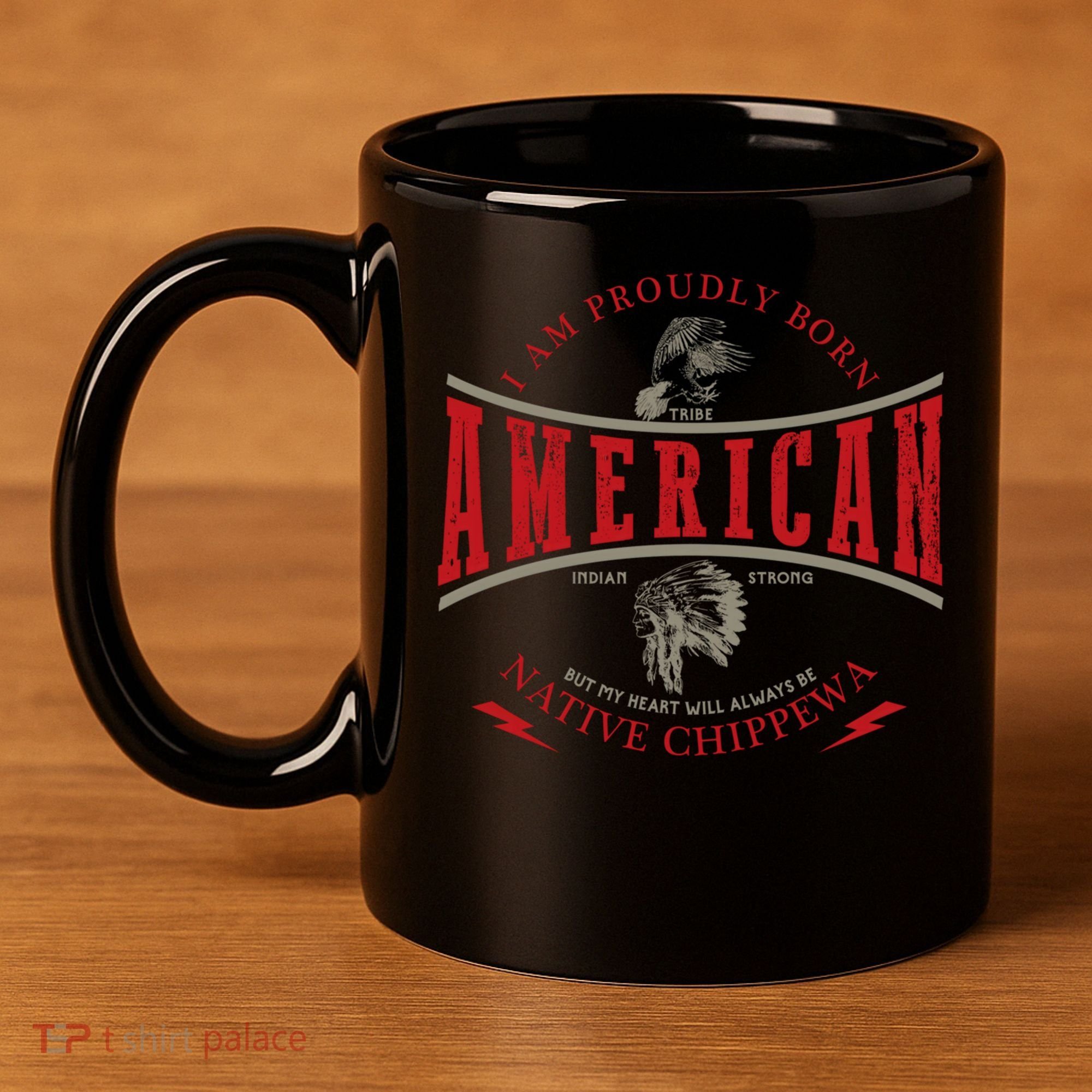 Chippewa Tribe Native American Indian Strong Pride Retro Gift 11oz C Handle Ceramic Mug
