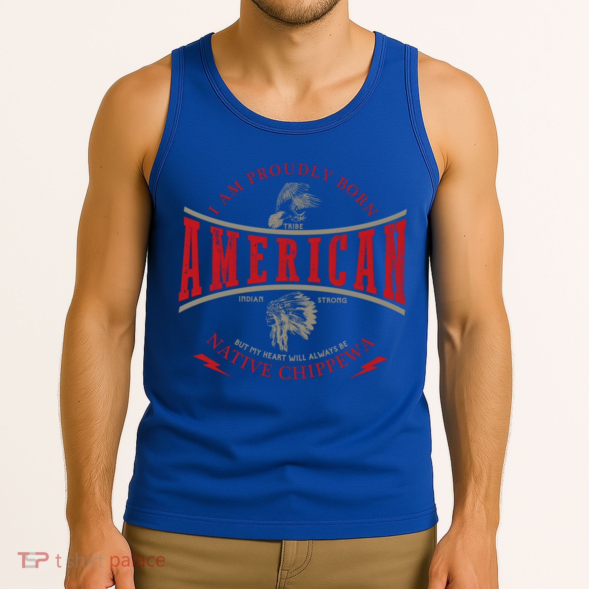 Chippewa Tribe Native American Indian Strong Pride Retro Gift Tank Top