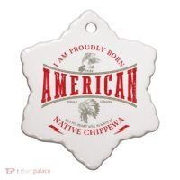 Chippewa Tribe Native American Indian Strong Pride Retro Gift Ceramic Ornament thumb 0