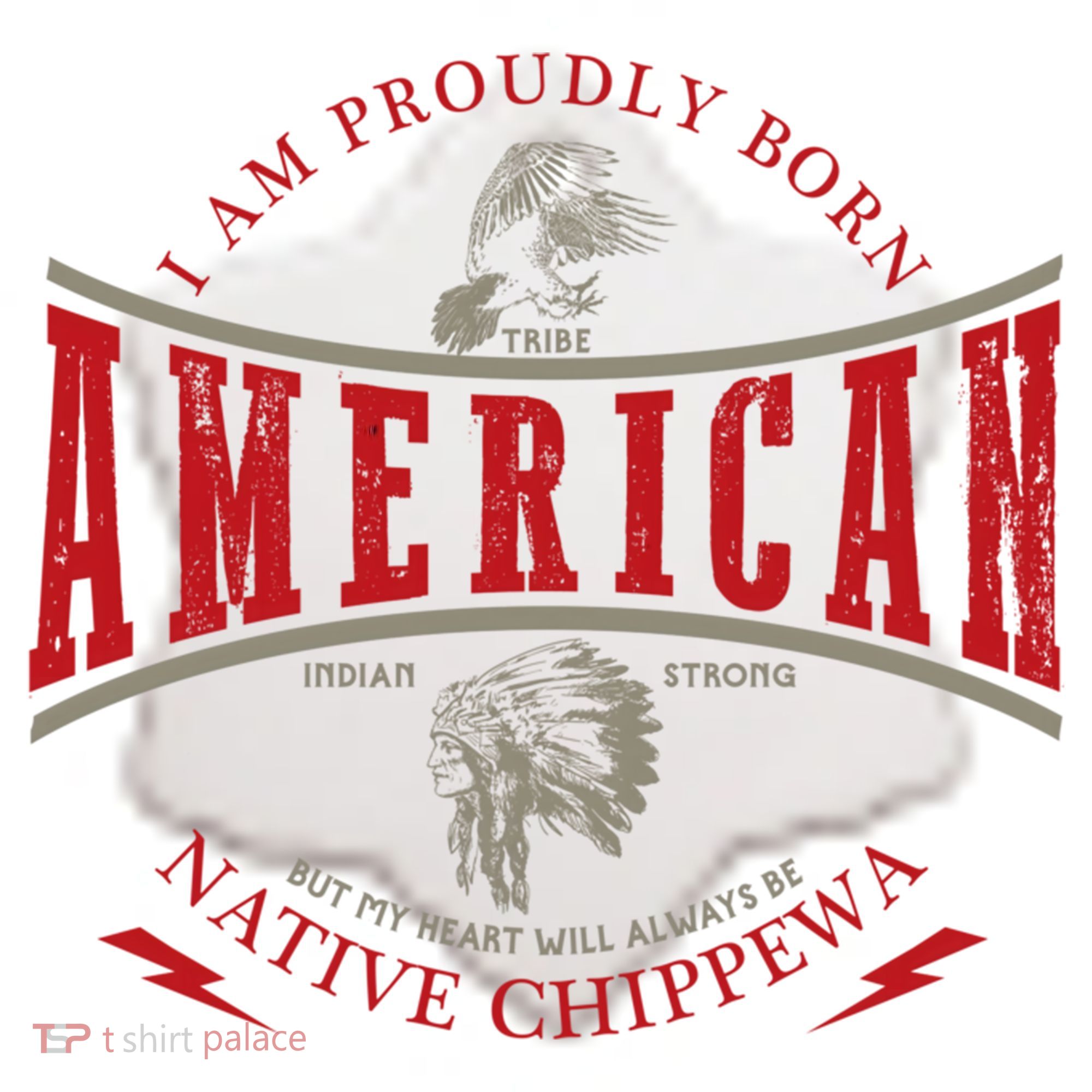 Chippewa Tribe Native American Indian Strong Pride Retro Gift Ceramic Ornament