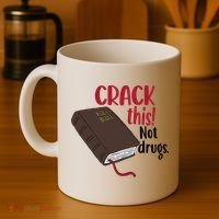 Crack This Not Drugs Holy Bible Christian God Saying Coffee Mug thumb 4