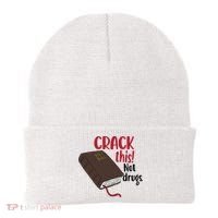 Crack This Not Drugs Holy Bible Christian God Saying Beanie thumb 0