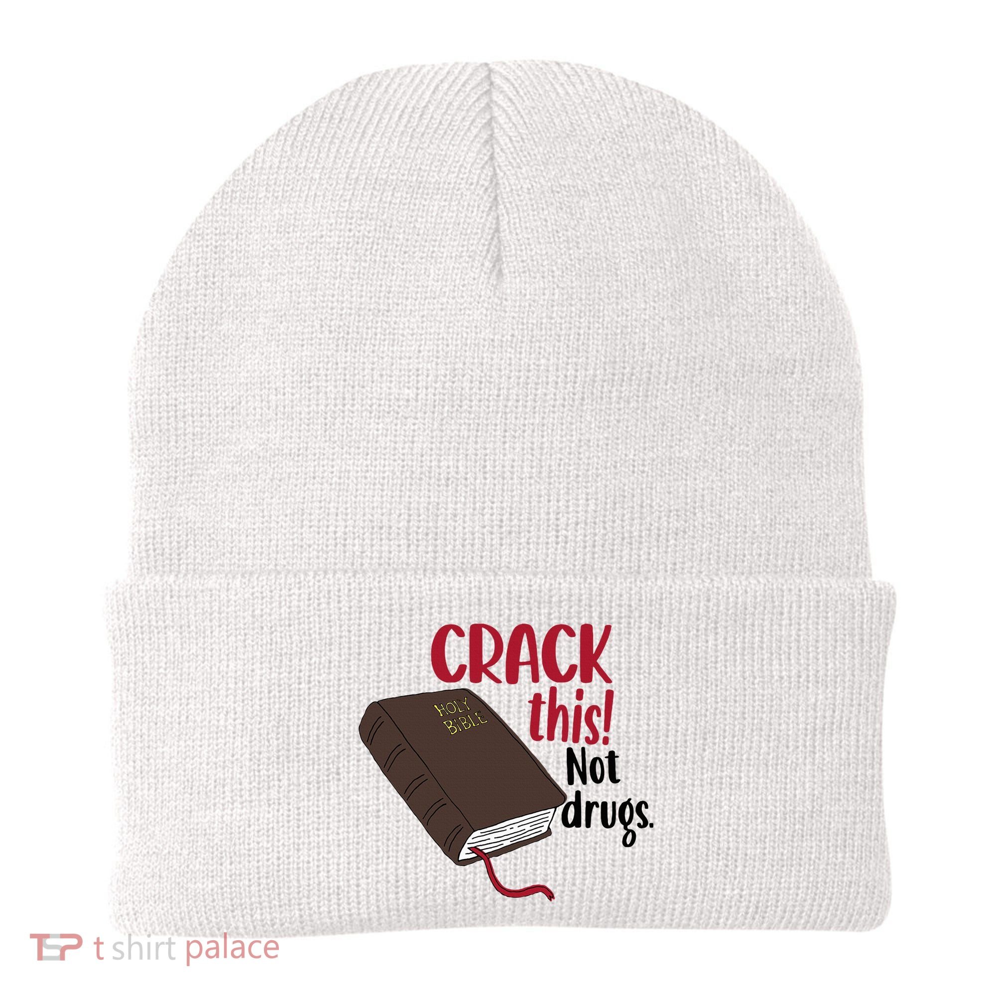 Crack This Not Drugs Holy Bible Christian God Saying Beanie