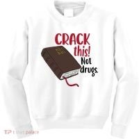 Crack This Not Drugs Holy Bible Christian God Saying Kids Sweatshirt thumb 0