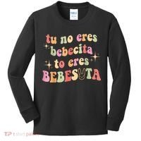 Cute Tu No Eres Bebecita To Eres Bebesota B Bunny Retro Kids Long Sleeve Shirt thumb 0