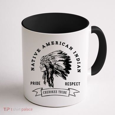 Cherokee Tribe Native American Indian Pride Respect Design Great Gift Coffee Mug back