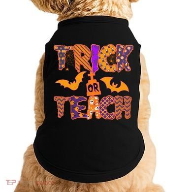 Cute Trick Or Treat Halloween Patterns Doggie Tank