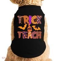 Cute Trick Or Treat Halloween Patterns Doggie Tank thumb 0
