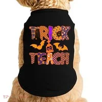 Cute Trick Or Treat Halloween Patterns Doggie Tank thumb 0