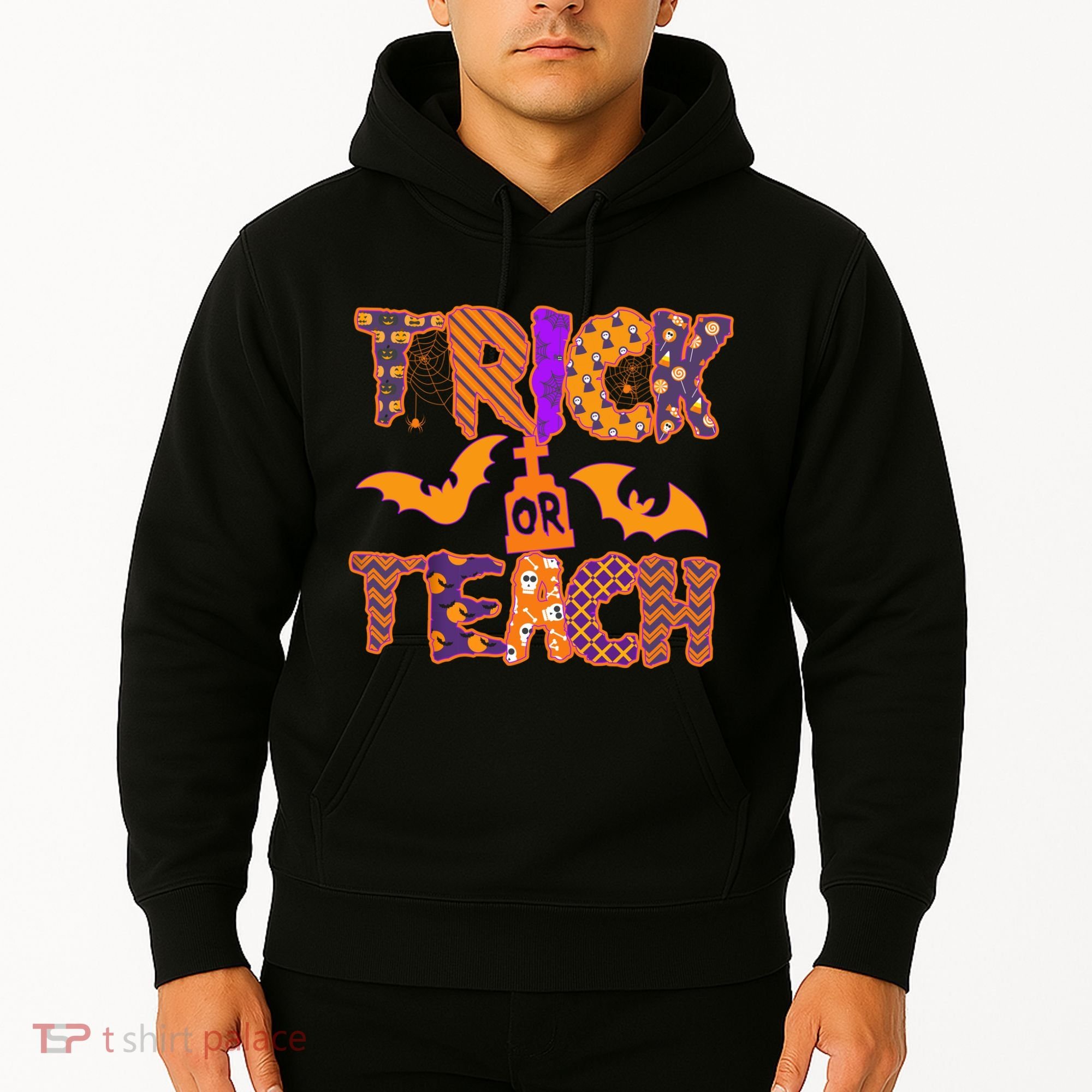 Cute Trick Or Treat Halloween Patterns Hoodie