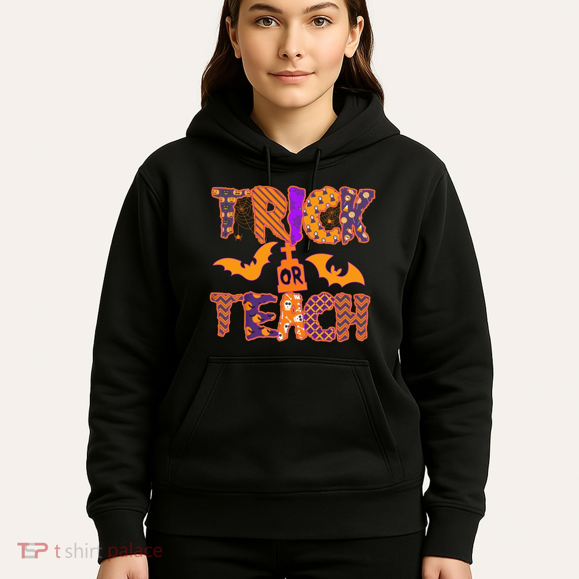 Cute Trick Or Treat Halloween Patterns Hoodie