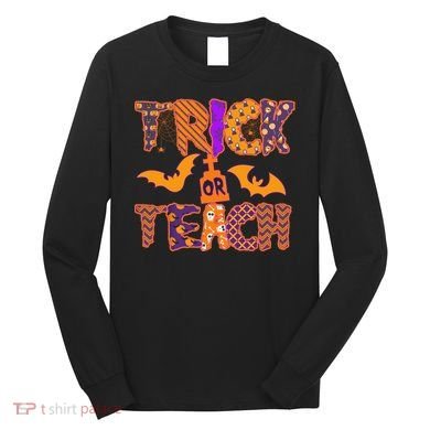 Cute Trick Or Treat Halloween Patterns Long Sleeve Shirt