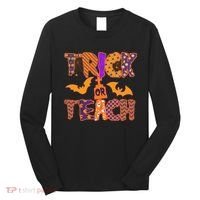 Cute Trick Or Treat Halloween Patterns Long Sleeve Shirt thumb 0