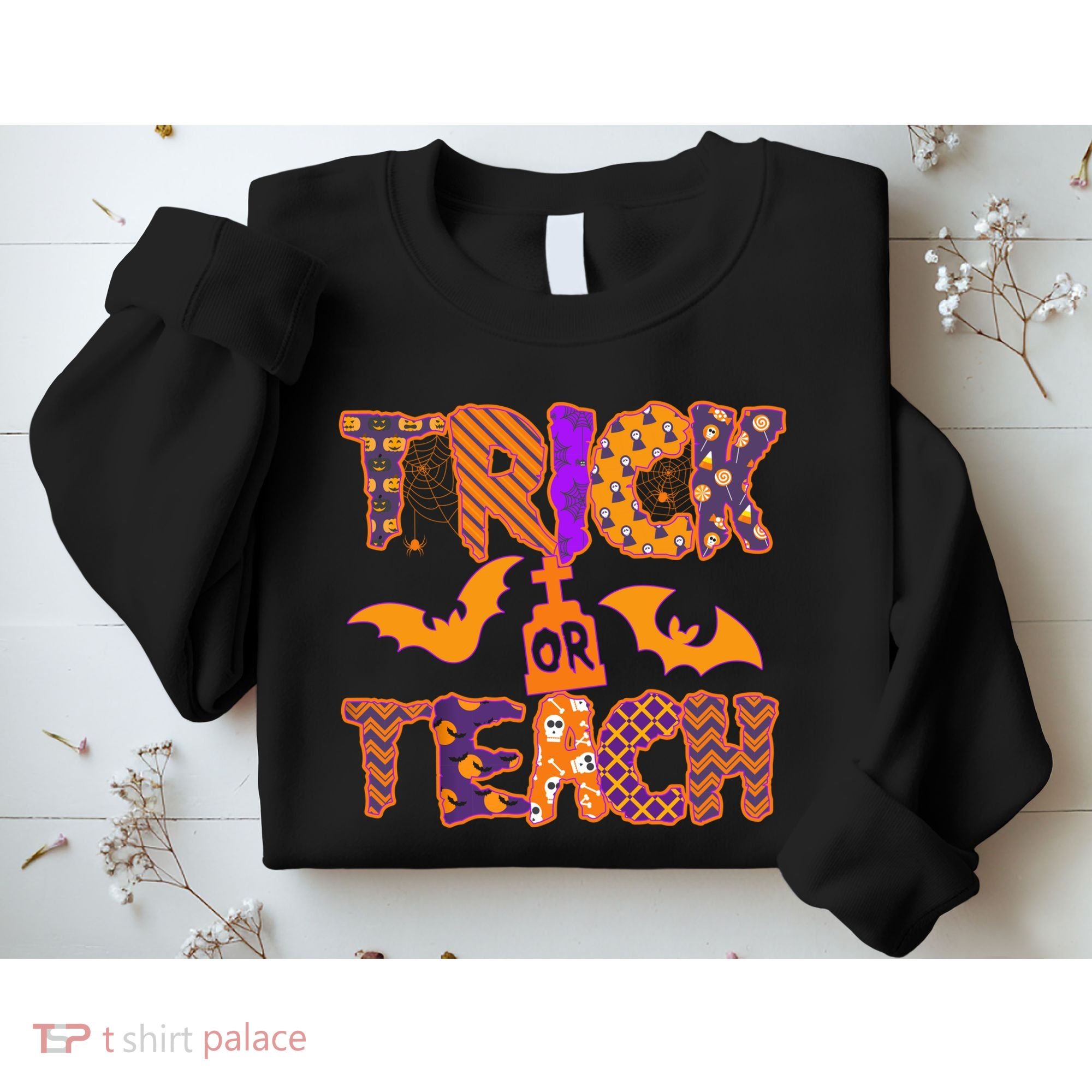 Cute Trick Or Treat Halloween Patterns Sweatshirt
