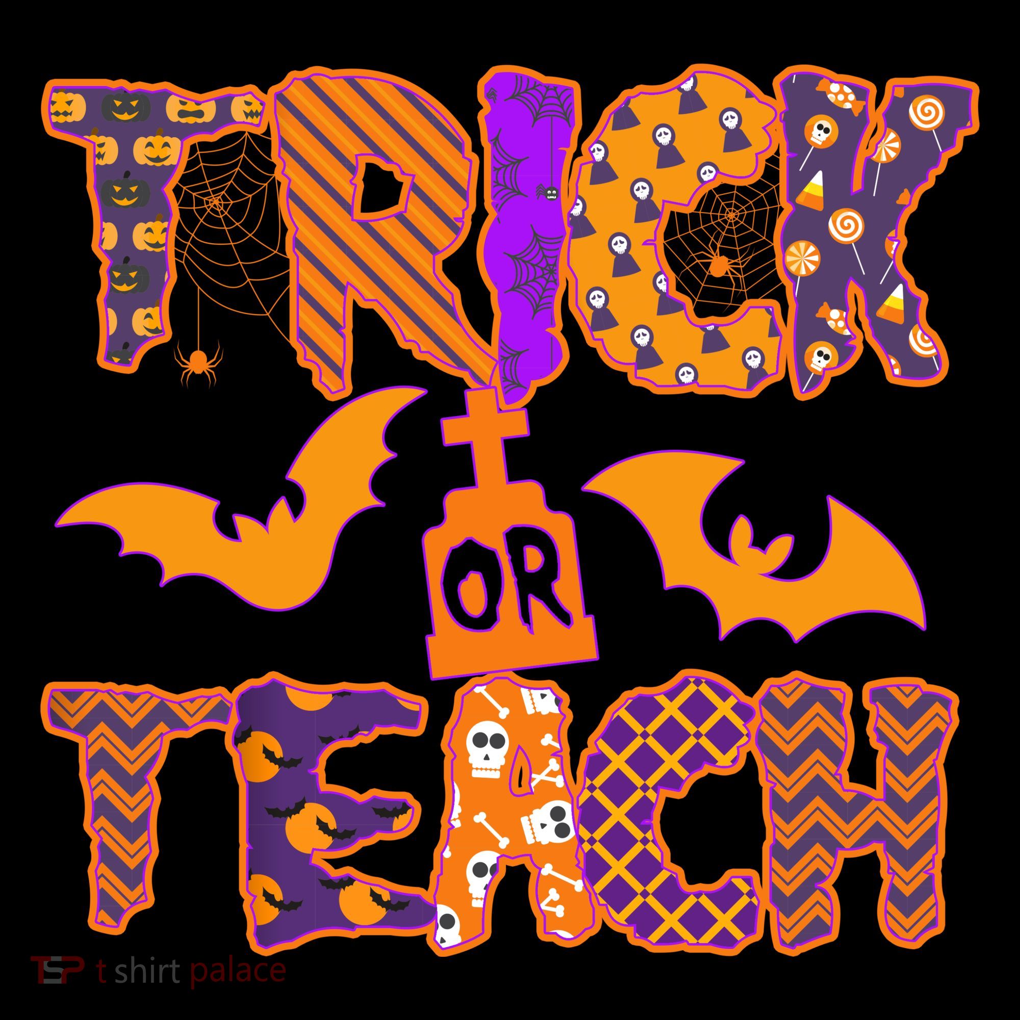 Cute Trick Or Treat Halloween Patterns Sweatshirt
