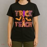 Cute Trick Or Treat Halloween Patterns T-Shirt thumb 4