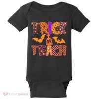Cute Trick Or Treat Halloween Patterns Baby Bodysuit thumb 0