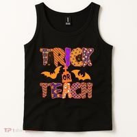 Cute Trick Or Treat Halloween Patterns Tank Top thumb 2