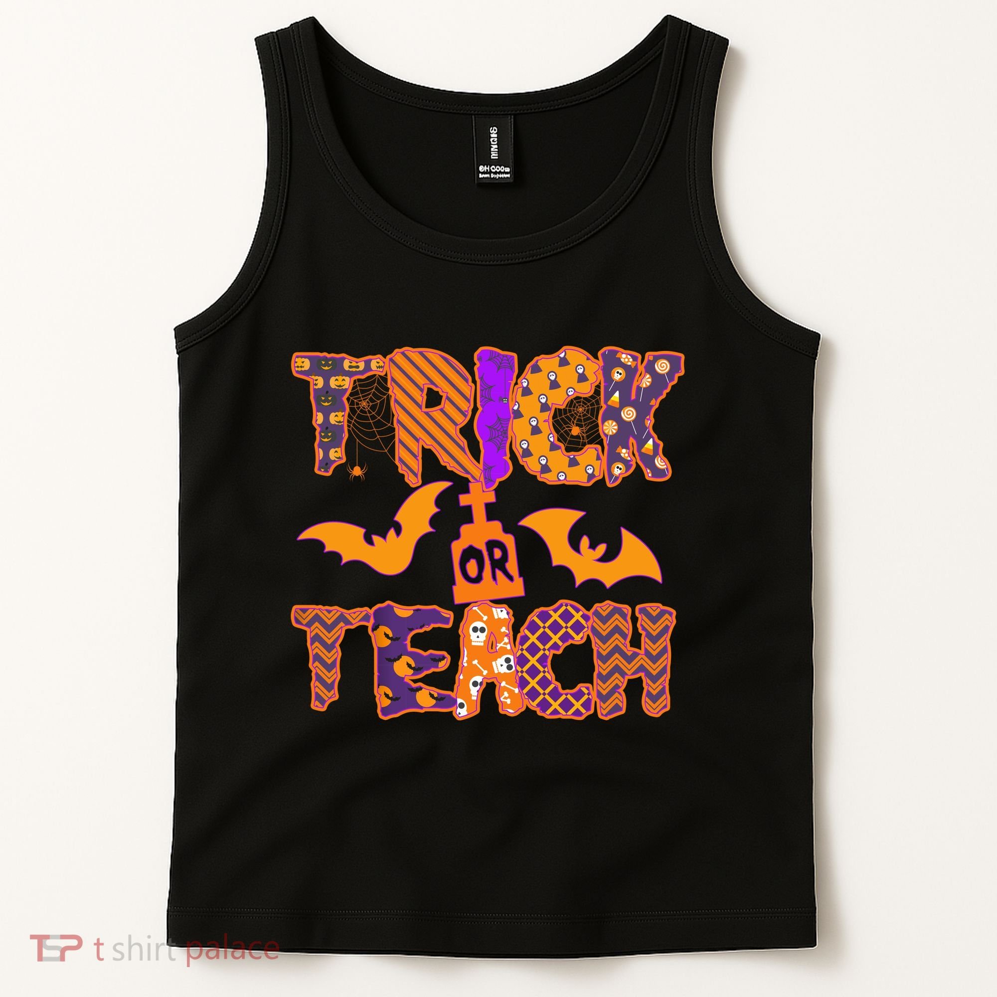Cute Trick Or Treat Halloween Patterns Tank Top