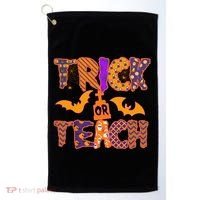 Cute Trick Or Treat Halloween Patterns Golf Towel thumb 0