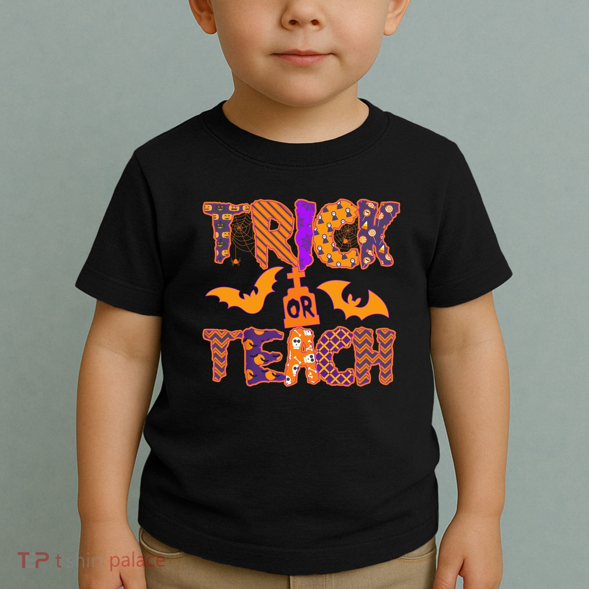 Cute Trick Or Treat Halloween Patterns Toddler T-Shirt