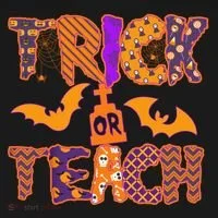 Cute Trick Or Treat Halloween Patterns Women's T-Shirt thumb 6