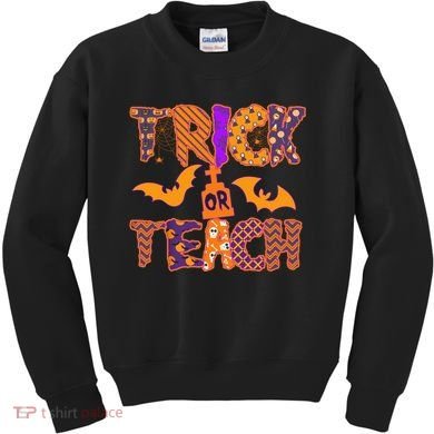 Cute Trick Or Treat Halloween Patterns Kids Sweatshirt
