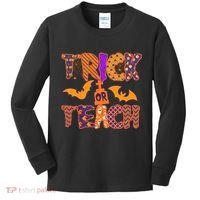 Cute Trick Or Treat Halloween Patterns Kids Long Sleeve Shirt thumb 0