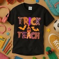 Cute Trick Or Treat Halloween Patterns Kids T-Shirt thumb 3