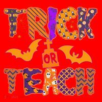 Cute Trick Or Treat Halloween Patterns Santa Hat thumb 1
