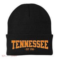 Classic Tn Orange Print Retro Varsity Tennessee Beanie thumb 0