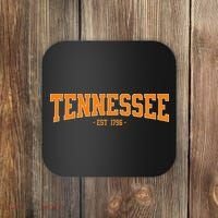 Classic Tn Orange Print Retro Varsity Tennessee Coaster thumb 0