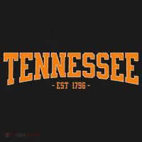 Classic Tn Orange Print Retro Varsity Tennessee Women's Hoodie thumb 2