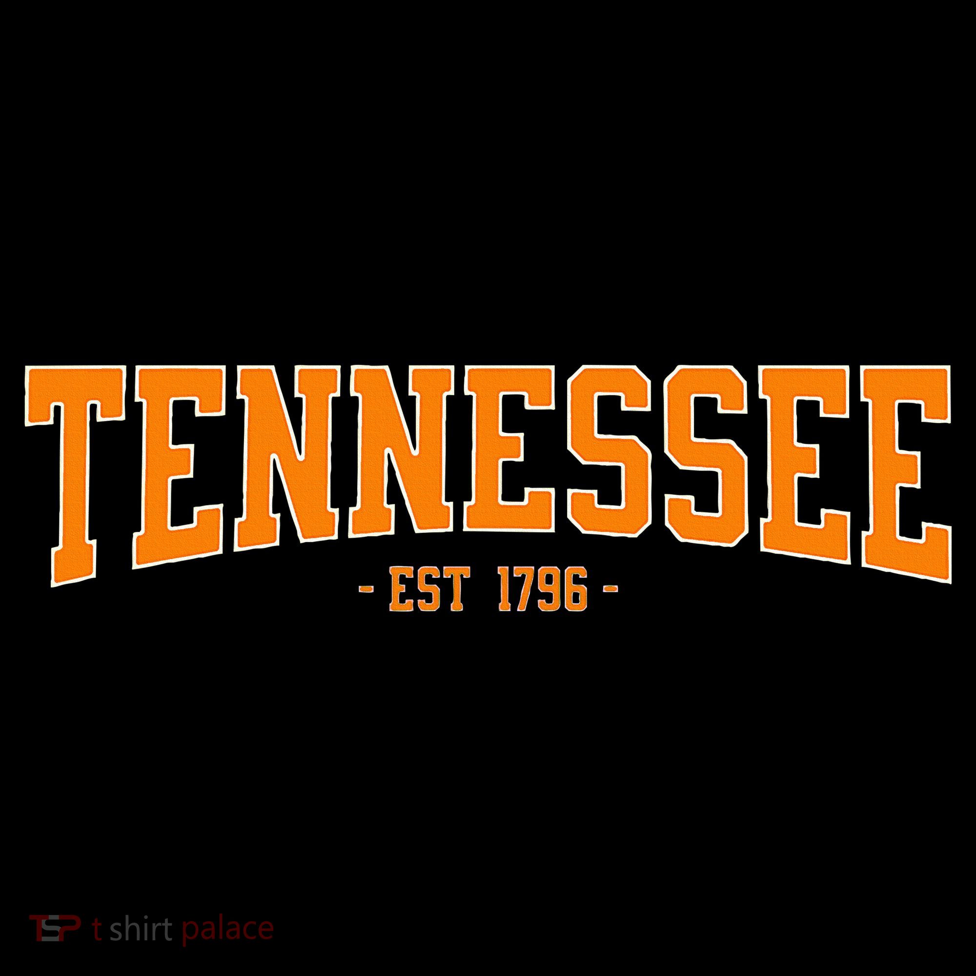 Classic Tn Orange Print Retro Varsity Tennessee Women's Hoodie