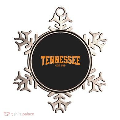 Classic Tn Orange Print Retro Varsity Tennessee Ornament