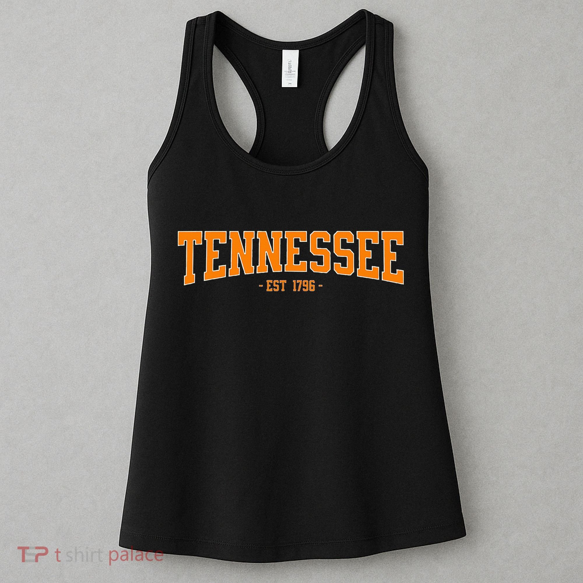Classic Tn Orange Print Retro Varsity Tennessee Women's Tank Top