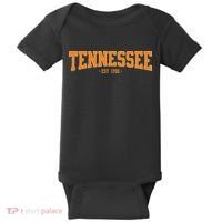 Classic Tn Orange Print Retro Varsity Tennessee Baby Bodysuit thumb 0