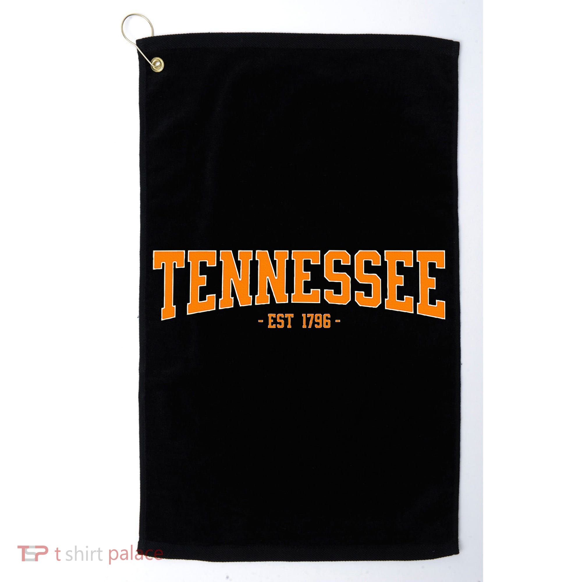 Classic Tn Orange Print Retro Varsity Tennessee Golf Towel
