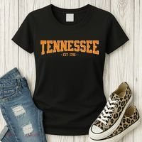 Classic Tn Orange Print Retro Varsity Tennessee Women's T-Shirt thumb 3