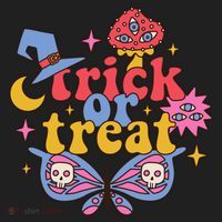 Cute Trick Or Treat Moon Night Butterfly Halloween Women's Sweatshirt thumb 2