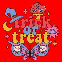 Cute Trick Or Treat Moon Night Butterfly Halloween Santa Hat thumb 1