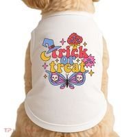 Cute Trick Or Treat Moon Night Butterfly Halloween Doggie Tank thumb 0