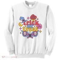 Cute Trick Or Treat Moon Night Butterfly Halloween Sweatshirt thumb 0