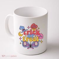 Cute Trick Or Treat Moon Night Butterfly Halloween Coffee Mug thumb 0