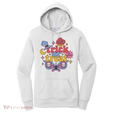 Cute Trick Or Treat Moon Night Butterfly Halloween Women's Hoodie