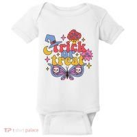 Cute Trick Or Treat Moon Night Butterfly Halloween Baby Bodysuit thumb 0