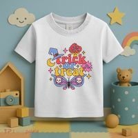 Cute Trick Or Treat Moon Night Butterfly Halloween Toddler T-Shirt thumb 3