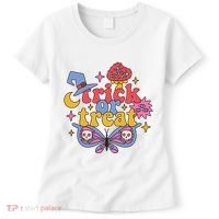 Cute Trick Or Treat Moon Night Butterfly Halloween Women's T-Shirt thumb 0