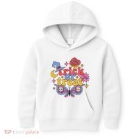 Cute Trick Or Treat Moon Night Butterfly Halloween Kids Hoodie thumb 0